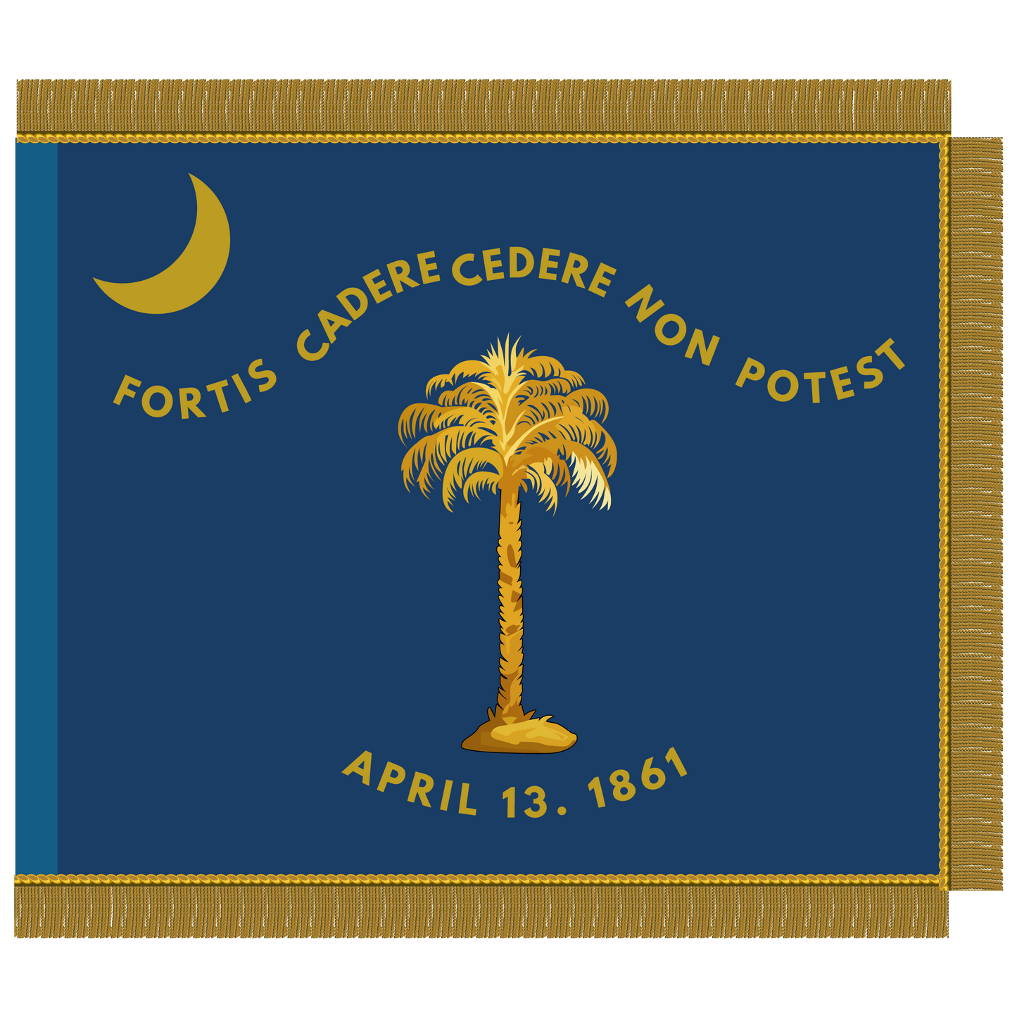 2nd South Carolina - Company I - Palmetto Guards Flag Stickers