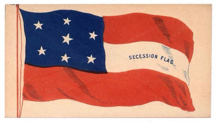 Confederate First National Flag Stickers/Magnet - Envelope Art