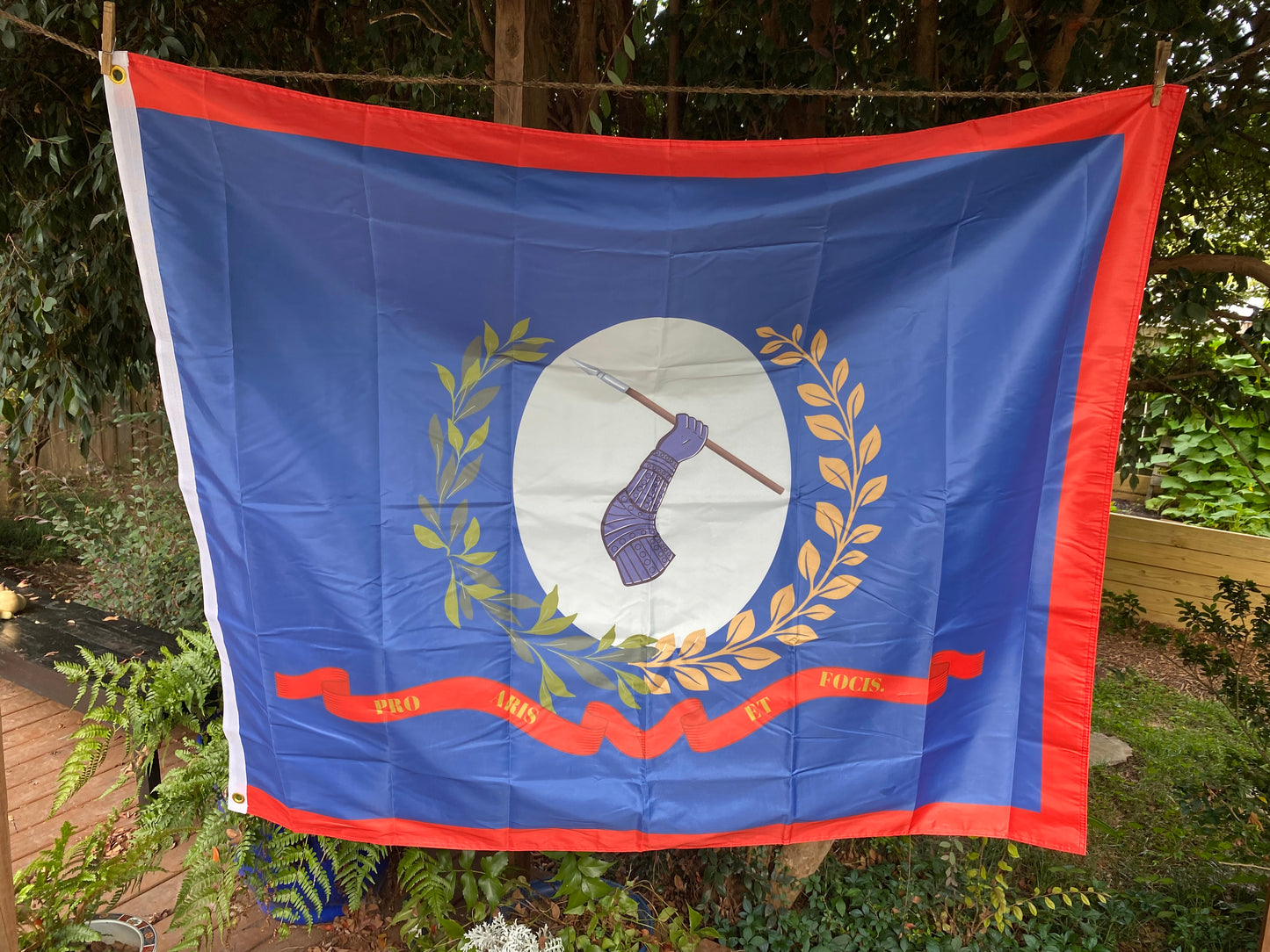 "Pro aris et focis" - "for hearth and home" - 3rd Georgia Regimental House Flag