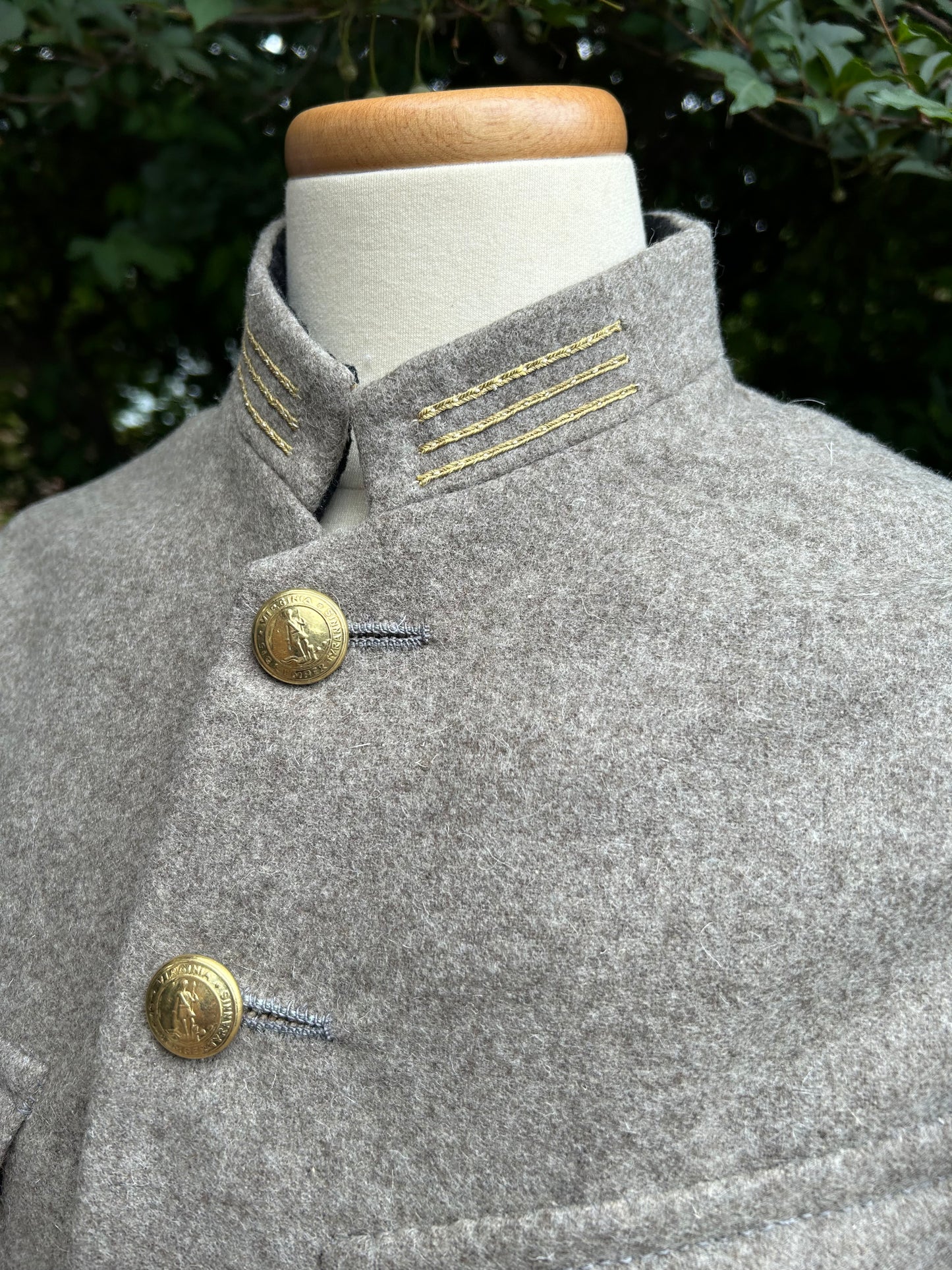 Confederate Officers Jacket - Austrian Braid and Breast Pockets