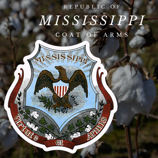 Mississippi Coat of Arms "Virtute et Armis" Stickers