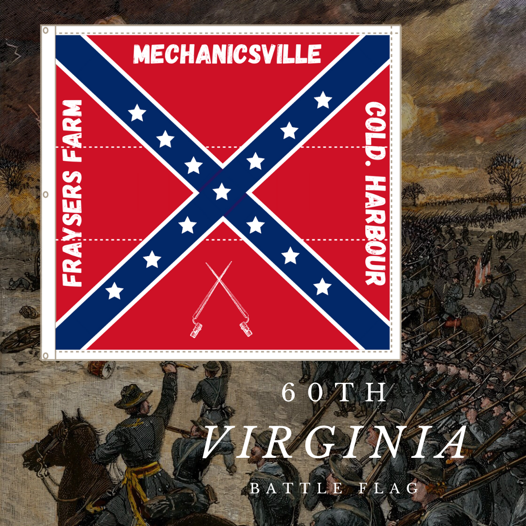 60th Virginia Infantry Flag Stickers/Magnet