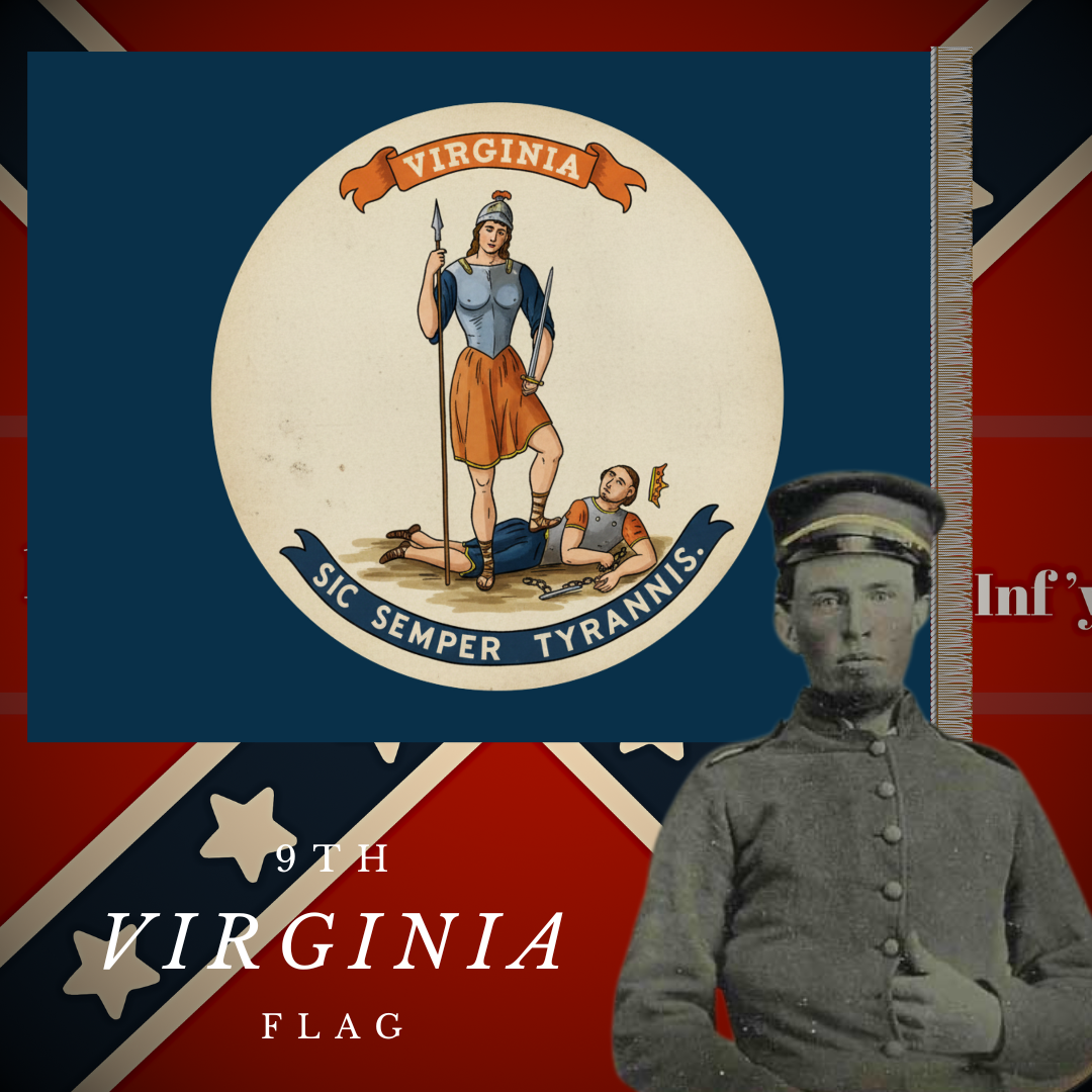 9th Virginia State Flag Stickers/Magnet