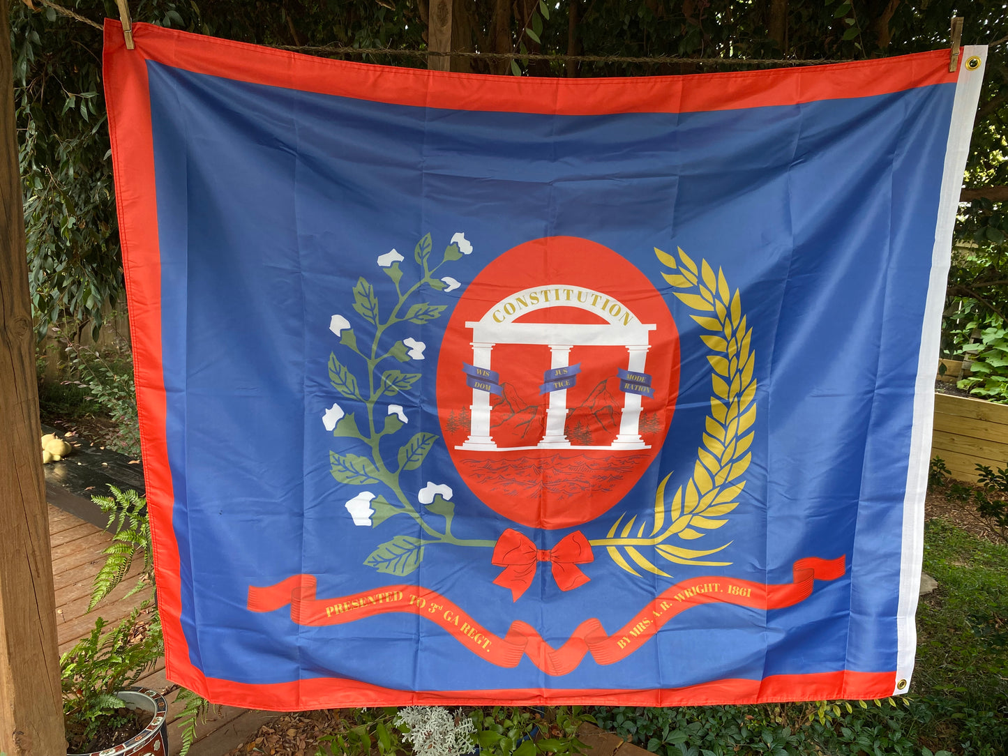 "Pro aris et focis" - "for hearth and home" - 3rd Georgia Regimental House Flag