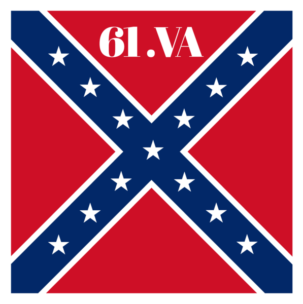 61st Virginia Infantry Flag Stickers/Magnets