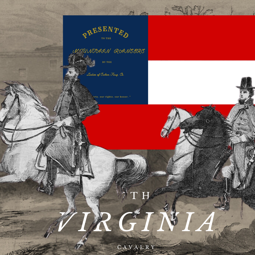 "Mountain Rangers" 7th Virginia Cavalry Flag Stickers