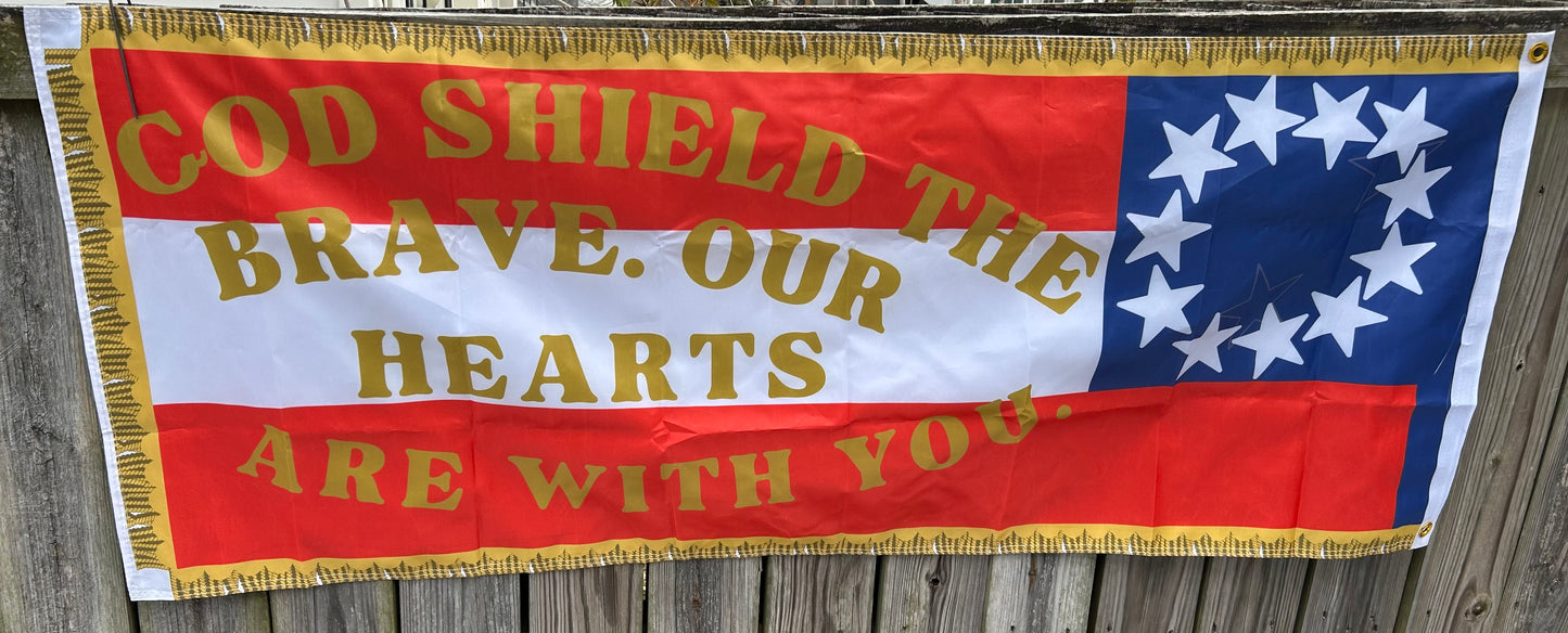 "God Shield the Brave" 27th Georgia Infantry Battalion Flag