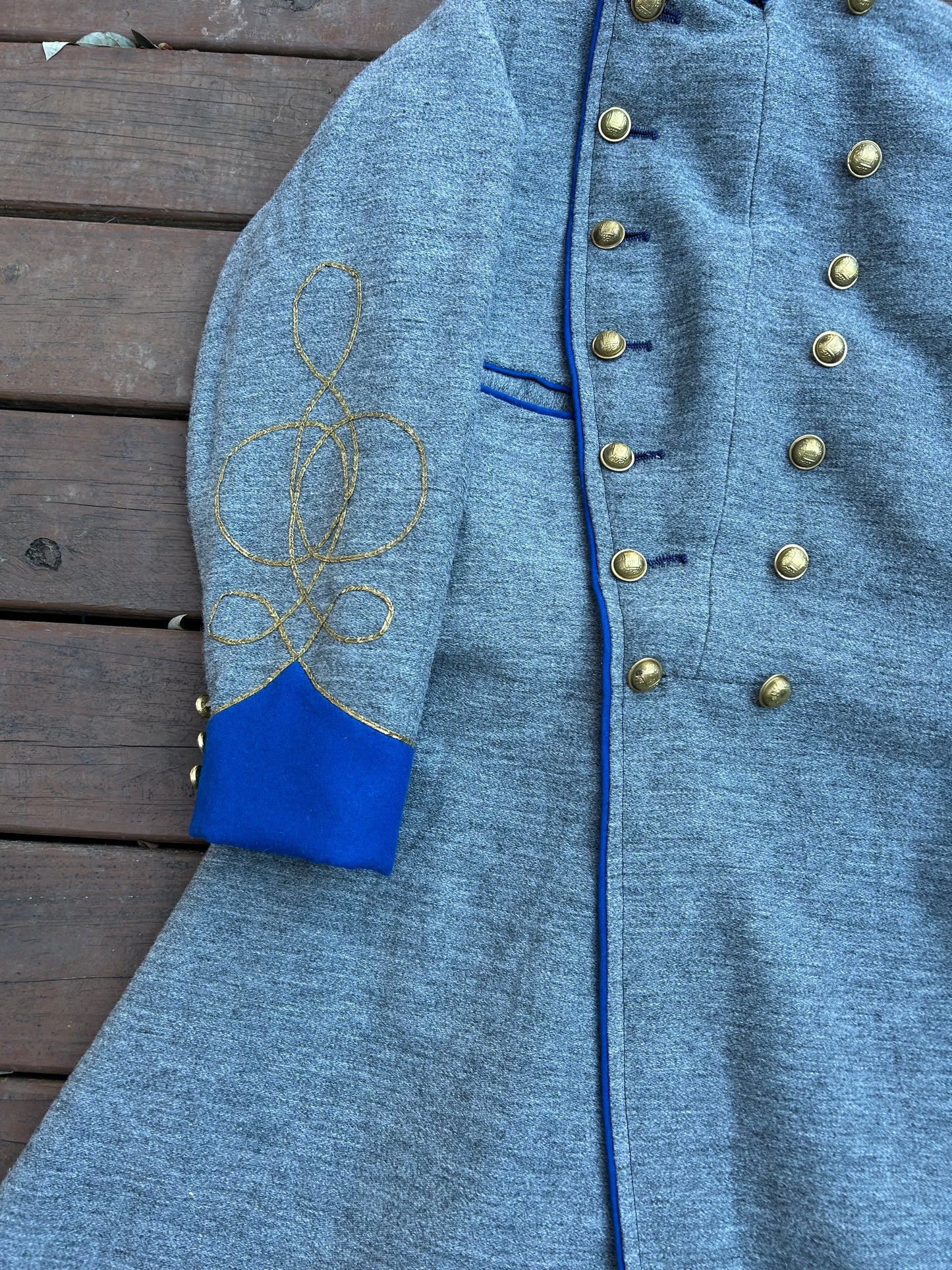 Confederate Officer Frock Coat - Trimmed Jean Company Grade