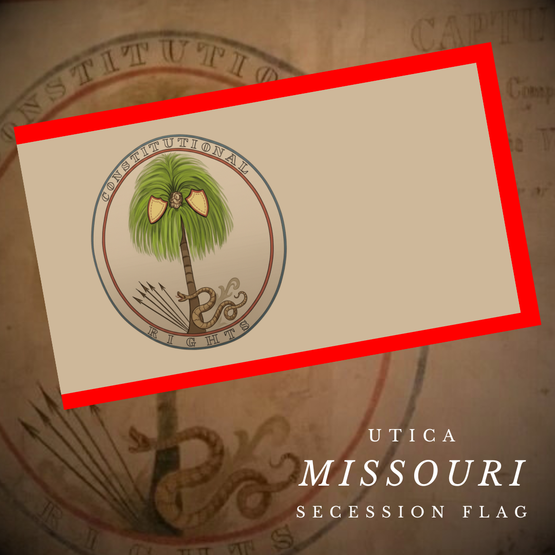 Utica, Missouri - Palmetto Secession Flag Stickers/Magnet
