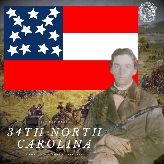 34th North Carolina 1st National Flag Stickers