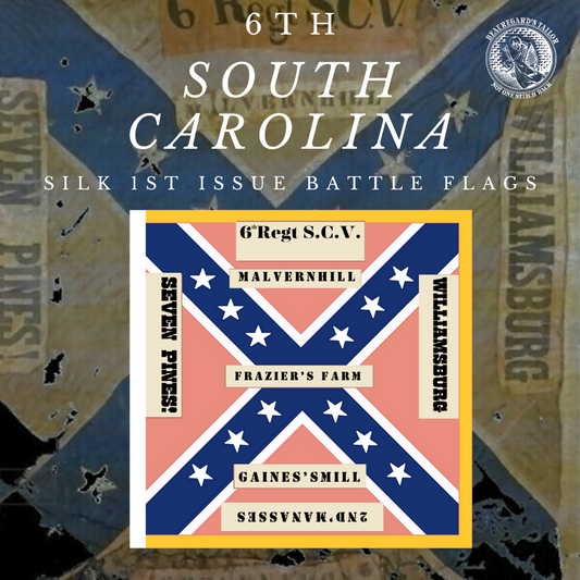 6th South Carolina Infantry Silk Issue Colors - First Issuance Flag Stickers
