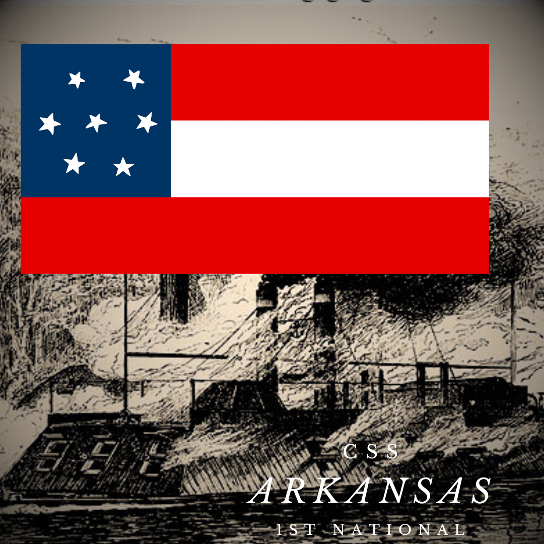 CSS Arkansas 1st National Flag Stickers