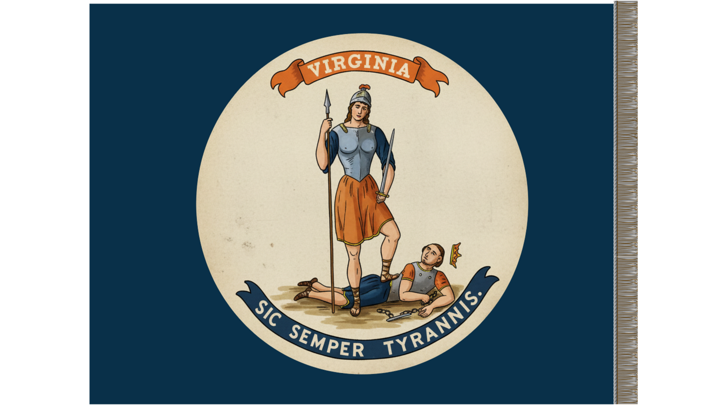 9th Virginia State Flag Stickers/Magnet