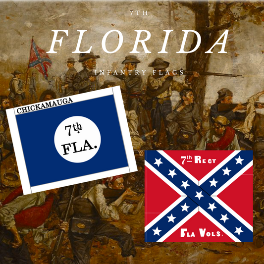 7th Florida Regimental Flag Stickers/Magnets Set