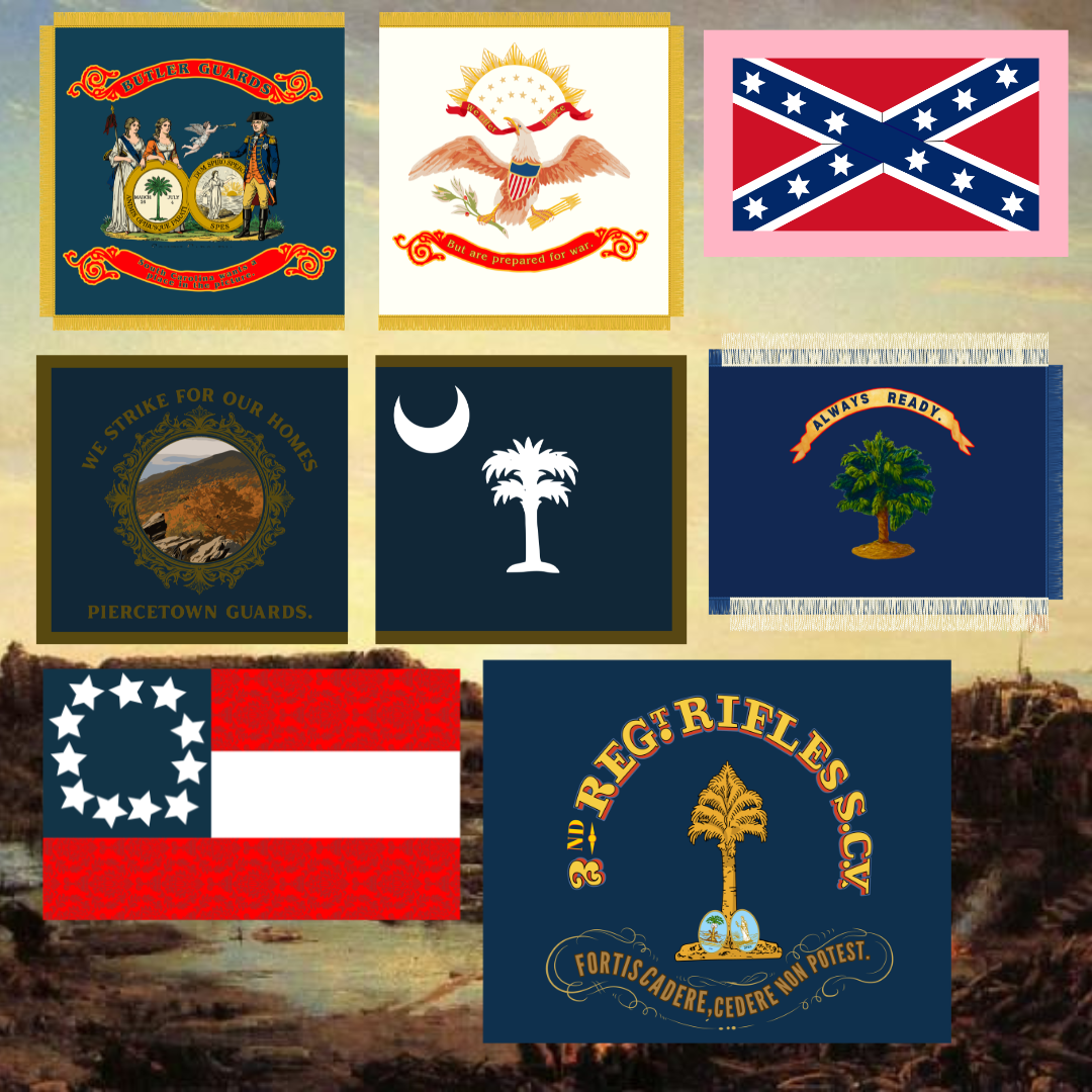South Carolina Flag Sticker Set