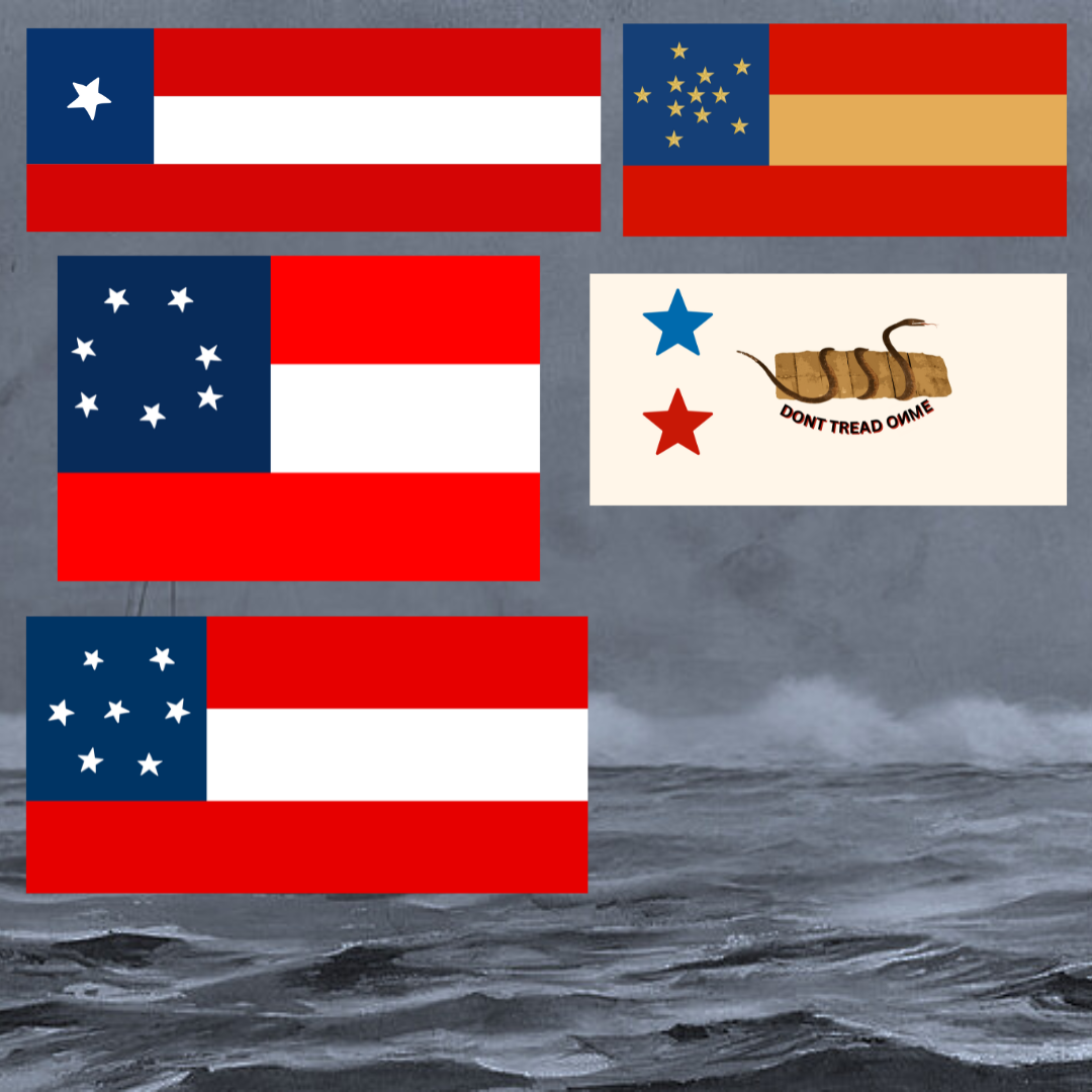 Confederate Navy Flag Sticker Collection