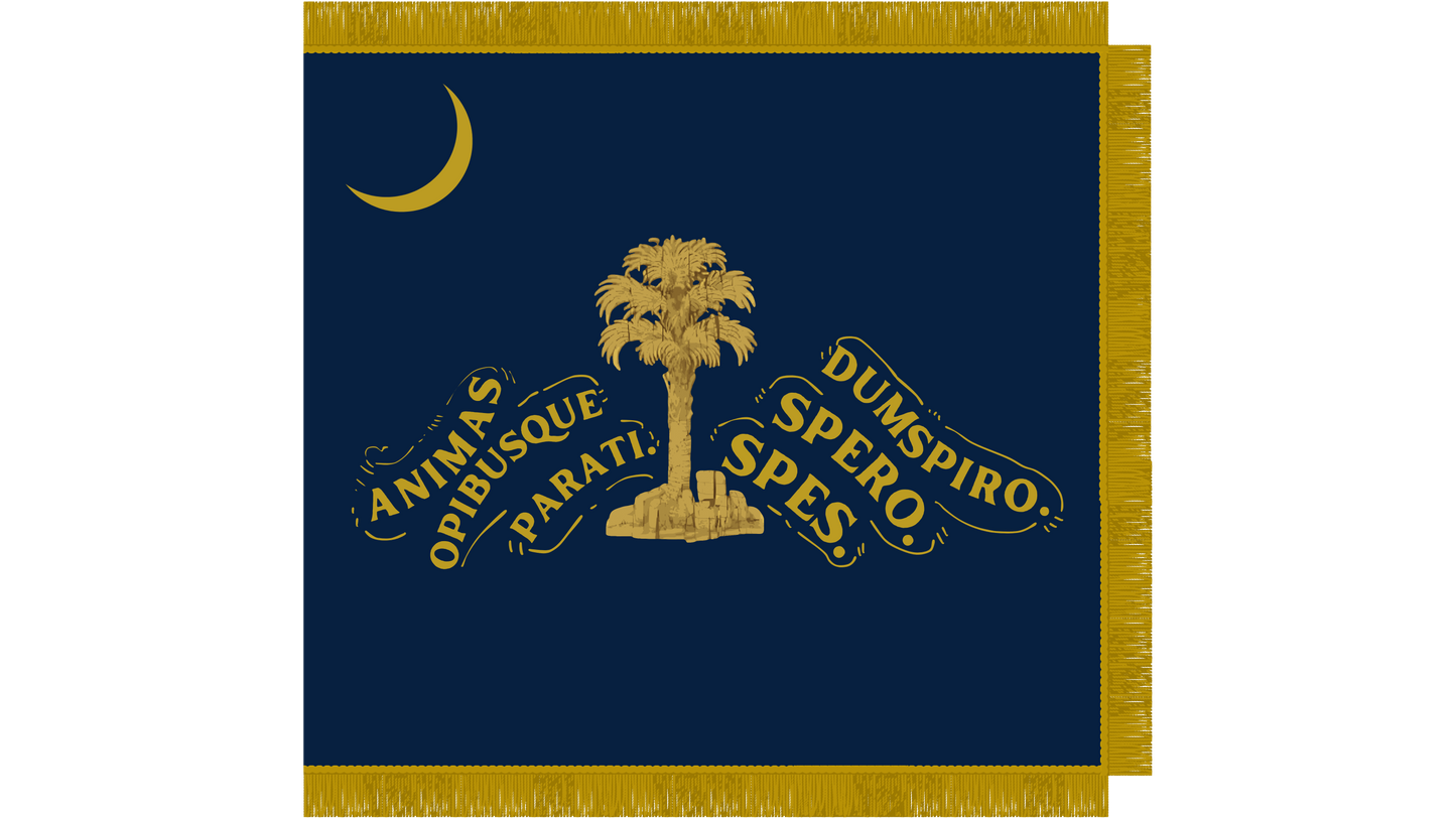 "God will defend the right" Chesterfield Light Artillery Flag