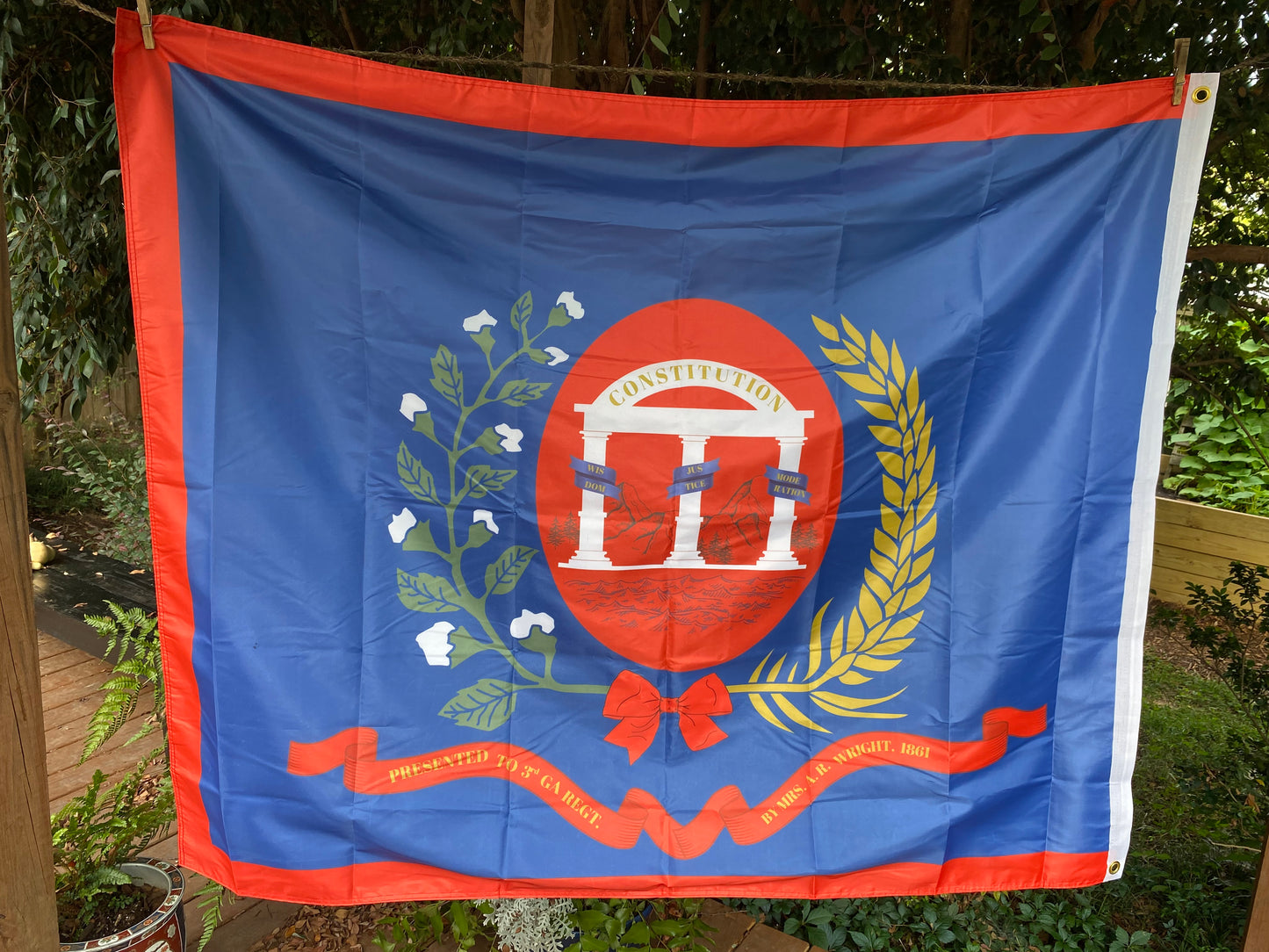 "Pro aris et focis" - "for hearth and home" - 3rd Georgia Regimental House Flag