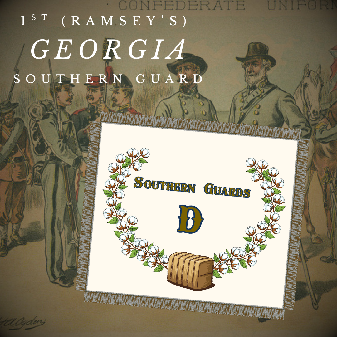 1st Georgia Volunteers - Southern Guards - Company D Flag Stickers/Magnet