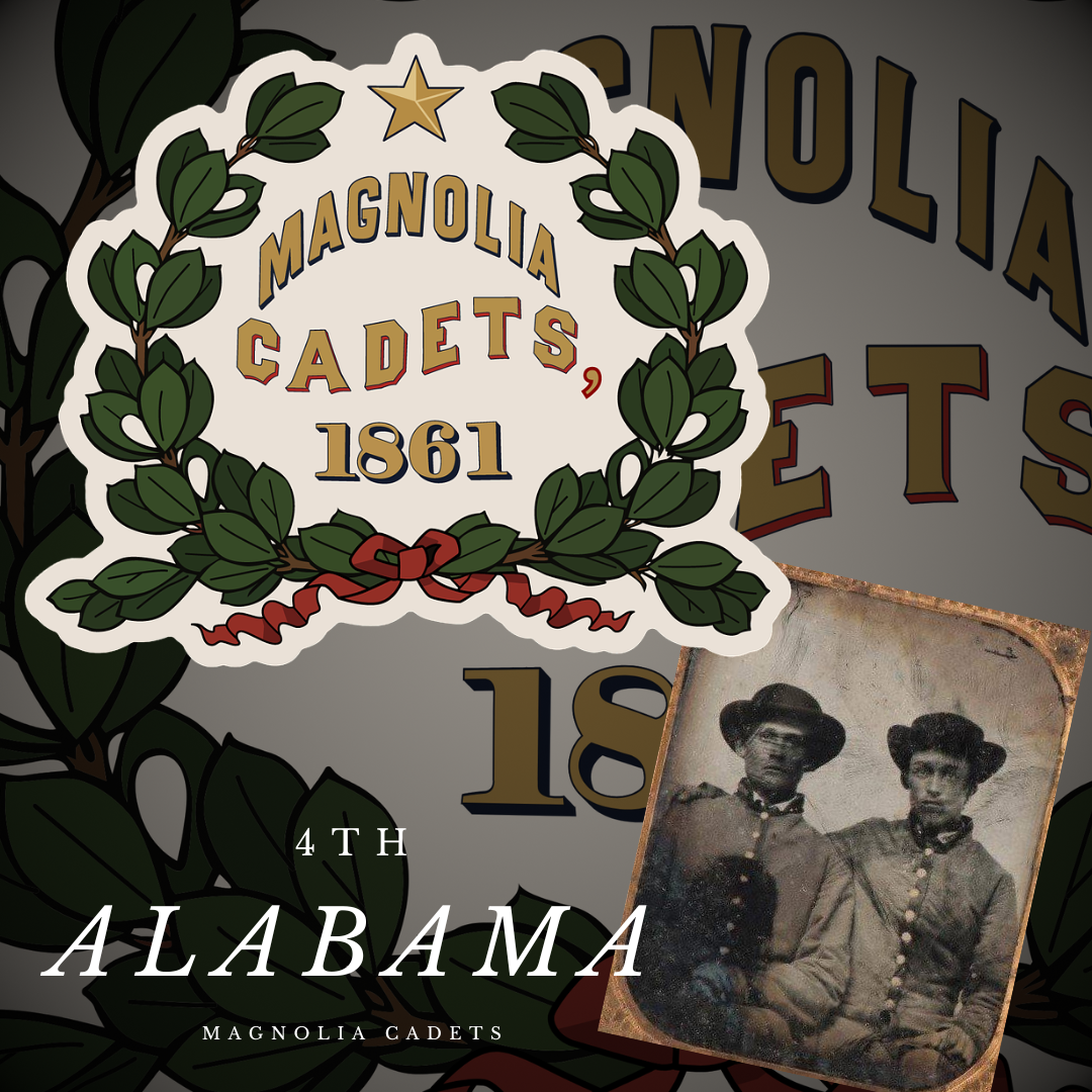 4th Alabama Company C Magnolia Cadets Flag Stickers