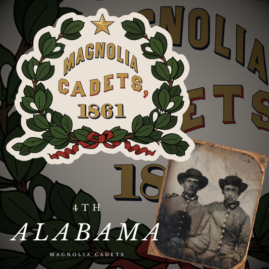 4th Alabama Company C Magnolia Cadets Flag Stickers