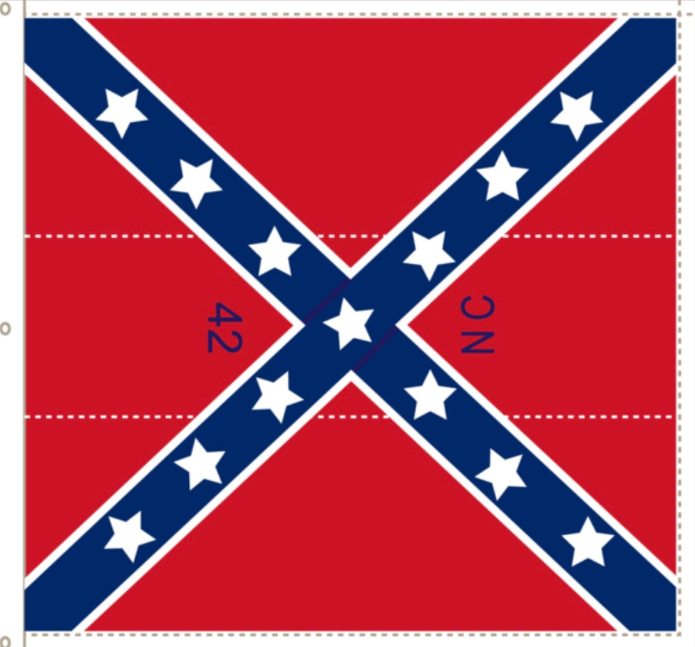 42nd North Carolina Regimental Flag Sticker