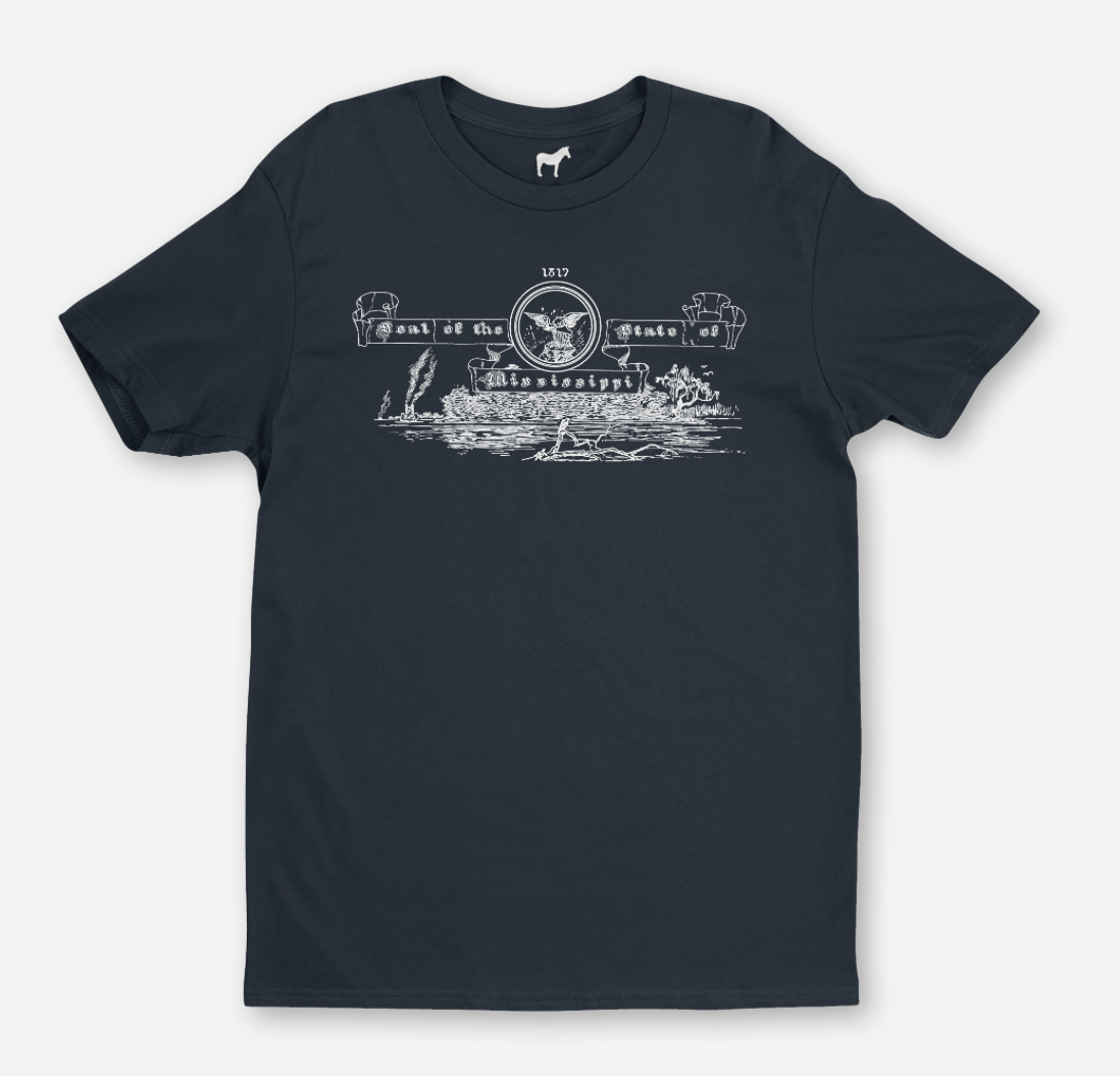 Mississippi State Seal and River T-Shirt