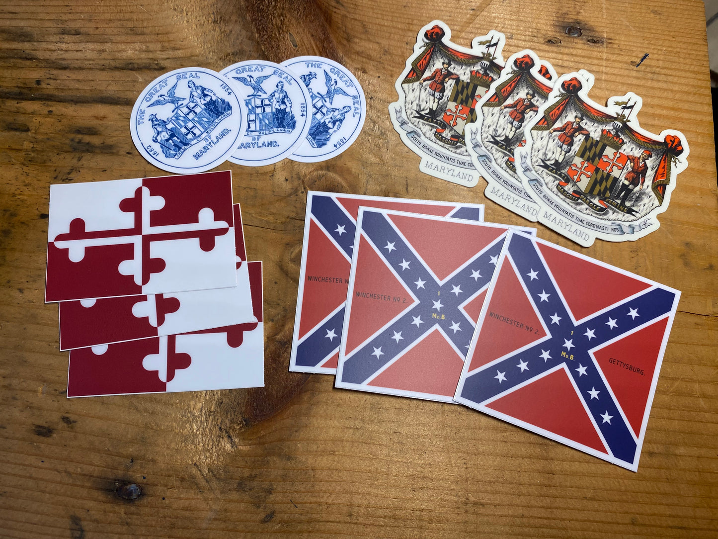 2nd Maryland Infantry Flag Stickers/Magnet