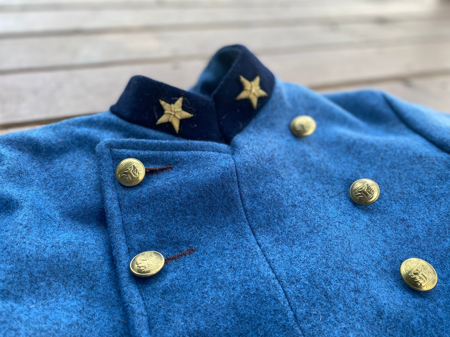 Confederate Officer Frock Coat - French Vented Cuffs