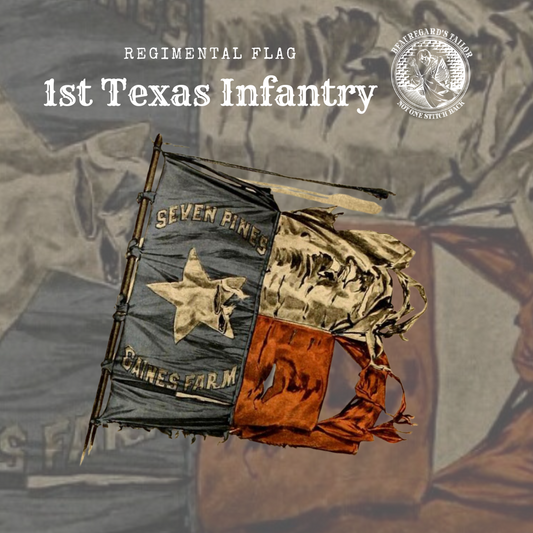 1st Texas Infantry Flag "Battle Damaged" Sticker