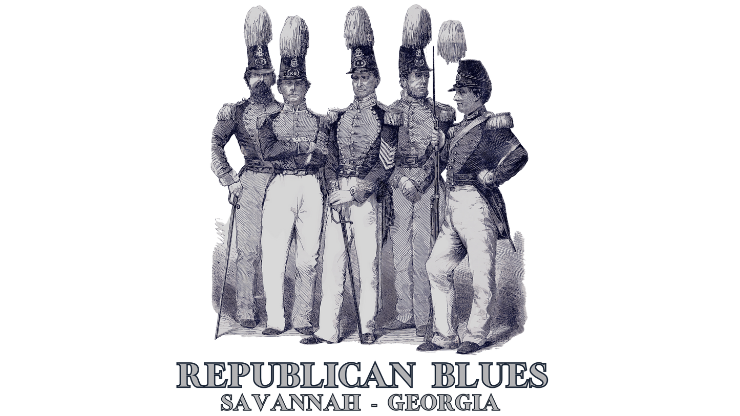 Republican Blues - Savannah, Georgia Stickers/Magnet