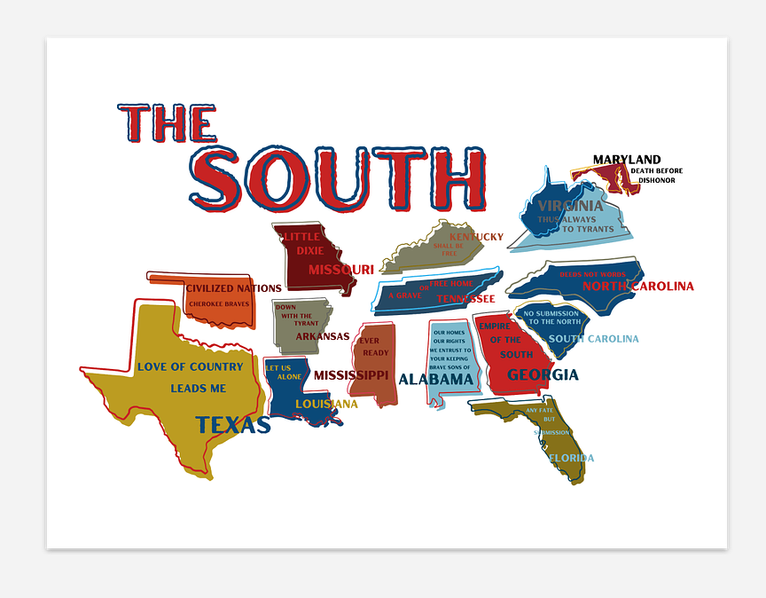 The American South Stickers/Magnet/Poster
