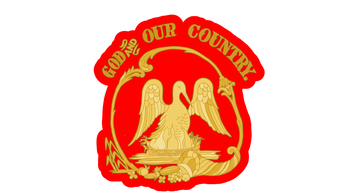 "God and Our Country" 4th Louisiana Infantry Stickers/Magnet Set