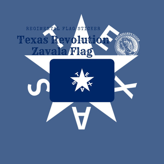 Texas Zavala Flag Sticker