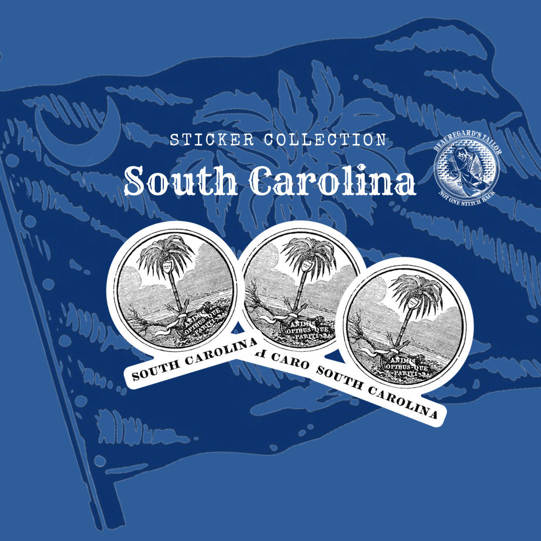 South Carolina Palmetto Republic State Seal Sticker Set