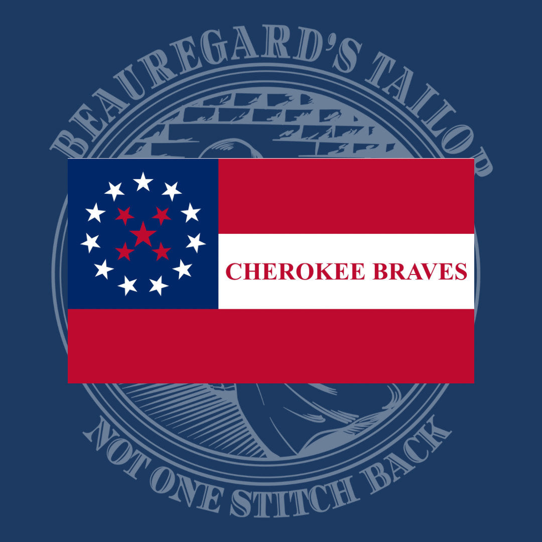 1st Cherokee Mounted Rifles Flag Stickers