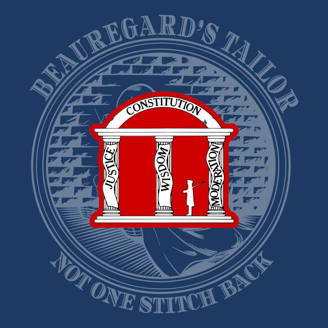 Georgia State Seal Flag Stickers
