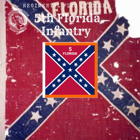 5th Florida Infantry Flag Stickers